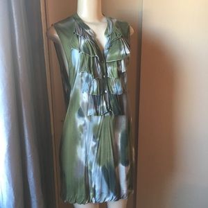 Cabi Ruffle Camo Tunic